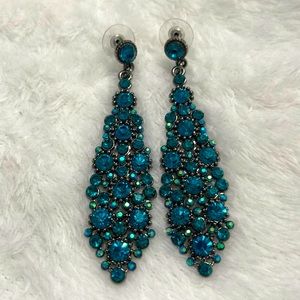Blue Swarovski earrings